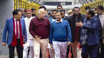 Delhi Chief Minister Arvind Kejriwal with Dy CM Manish Sisodia