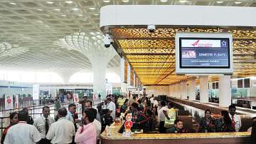 A scene of the Mumbai airport.