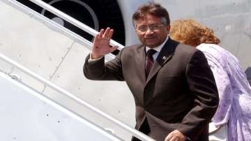 Pakistan's then President Pervez Musharraf at Delhi's Palam Air Force Station. Musharraf passed away on Sunday, Feb 5, 2023, due to prolonged illness.