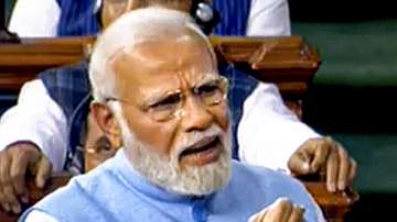 Prime Minister Narendra Modi in Lok Sabha 