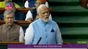 Prime Minister Narendra Modi in Lok Sabha