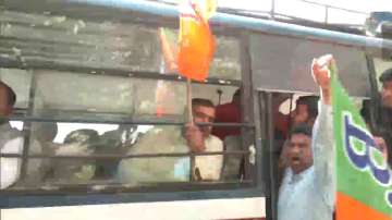 BJP protest against Manish Sisodia