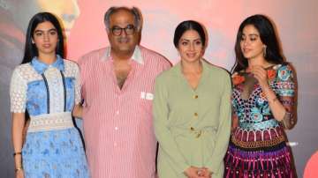 Khushi Kapoor, Boney Kapoor, Sridevi and Janhvi Kapoor