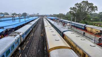 Trains parked at a railway station (Representational image)