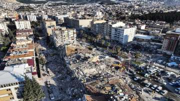 Destruction in Kahramanmaras, southern Turkey after Monday's massive earthquake.