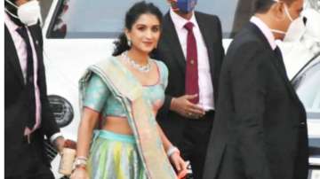 Radhika Merchant wears Banarsi lehnga