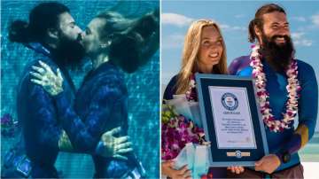 Couple sets world record for longest underwater kiss