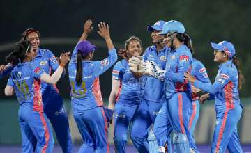 Team Mumbai Indians celebrate