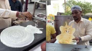 Street vendor makes artistic dosa