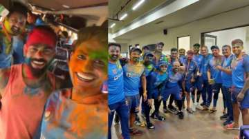 Team India celebrated Holi