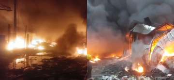 Gujarat: Massive fire breaks out at 10 scrap godowns in Valsad