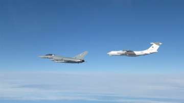 RAF and German Air Force Typhoons intercept a Russian aircraft  