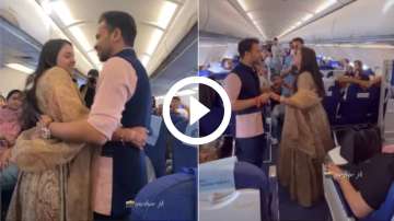 Couple dances to Maan Meri Jaan on charter flight