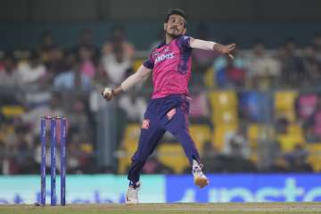 Yuzvendra Chahal in action