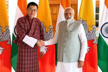 Bhutan King Jigme Khesar Namgyel Wangchuck with PM Modi.