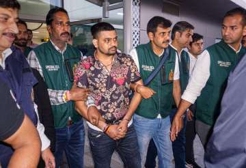 Gangster Deepak Boxer after being brought to India