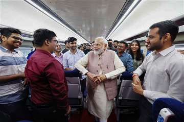 PM Modi onboard Vande Bharat