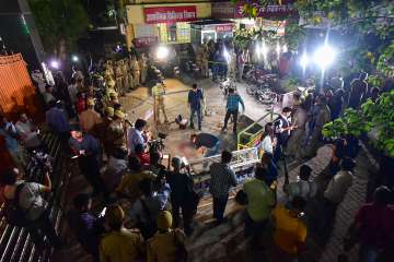 The spot where Atiq Ahmed, brother Ashraf were killed