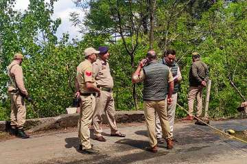 Poonch: Security personnel during a cordon and search operation after a terror attack in which five Army personnel were killed and another was seriously injured on Thursday at the Bata-Doriya area in Poonch district