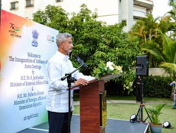 EAM SJaishankar in Santo Domingo on his first official visit to the Dominican Republic