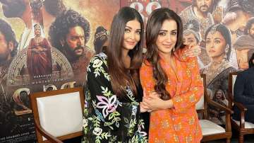 Ponniyin Selvan 2: Aishwarya Rai Bachchan and Trisha Krishnan pose together during promotions