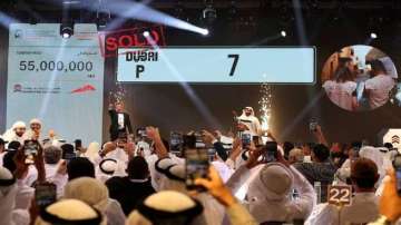 Dubai's top car number plate sold for record money.