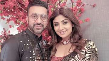 Raj Kundra with his wife Shilpa Shetty.