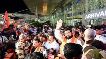 Maharashtra CM Eknath lands in Lucknow