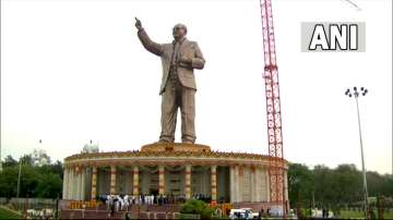 Telangana CM KCR unveils 125 ft-tall statue of Dr BR Ambedkar in Hyderabad