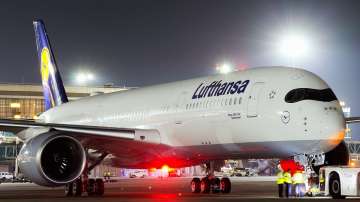 Lufthansa, Delhi bound flight, Frankfurt, 