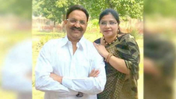 Mafia Mukhtar Ansari with wife