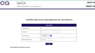 NATA Admit Card 2023 for 1st test released on nata.in
