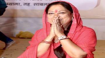Rajasthan BJP leader Vasundhra Raje apparently reacted to Pilot's accusations