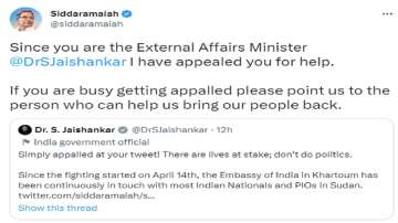 Siddaramaiah Vs MEA Jaishankar