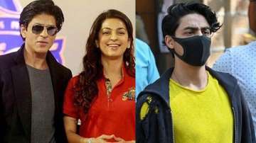 Shah Rukh Khan, Juhi Chawla; Aryan Khan 