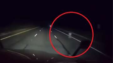 Ghost caught on camera by truck driver