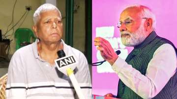 RJD Supremo Lalu Yadav (L) and PM Modi (R)