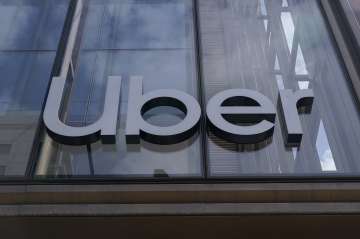 An Uber sign is displayed at the company's headquarters in San Francisco.