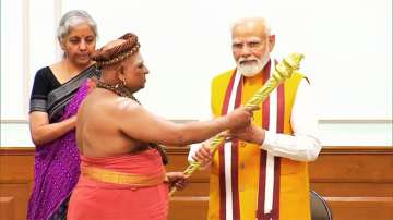 Tamil Nadu Adheenams give 'Sengol' to PM Modi