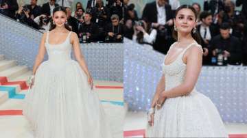 Met Gala 2023: Alia Bhatt makes dreamy debut in white embellished Prabal Gurung couture. See first pics here