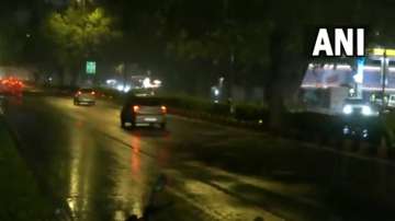 Rain lashes parts of Delhi after a spell of severe heatwave.