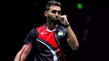 HS Prannoy in action