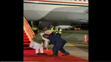 Prime Minister of Papua New Guinea James Marape touches PM Modi feet, James Marape touches modi feet