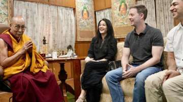 Preity Zinta and her husband Gene Goodenough's blessed moment with Dalai Lama in Dharamshala.