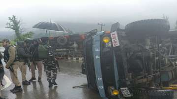 Truck slips on runway, hits CRPF bunker