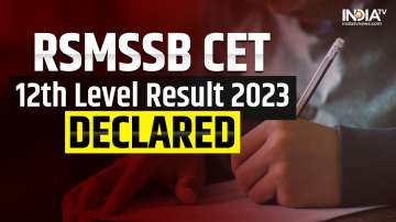 rsmssb cet 12th level result 2023 date, cet result 2023 name wise, cet 12th level result name wise, 