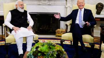 President Joe Biden meets with Indian Prime Minister Narendra Modi in the Oval Office of the White House on Sept. 24, 2021, in Washington.