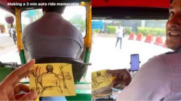 Sketch by passenger brings joy to auto driver