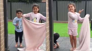 siblings show magic trick