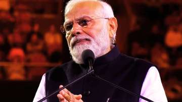 Prime Minister Narendra Modi while addressing the Indian diaspora in Sydney.